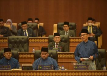 MOHD. Shukri Ramli membentangkan Bajet 2023 Perlis di Kompleks DUN Kangar, Perlis hari ini.