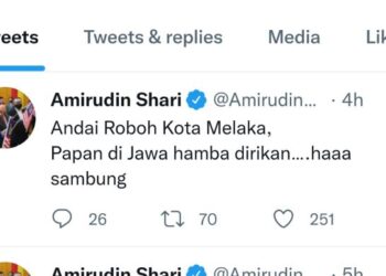 CIAPAN pantun daripada Amirudin Shari dalam Twitternya.
