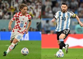 LIONEL Messi dan Luka Modric akan menjadi tumpuan utama perlawanan separuh akhir Piala Dunia, esok. - AFP