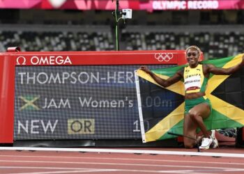 PELARI Jamaica, Elaine Thompson-Herah muncul ratu pecut Sukan Olimpik Tokyo 2020.- AFP