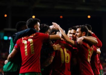 PEMAIN Portugal meraikan kejayaan mengalahkan Turki dalam playoff Piala Dunia.