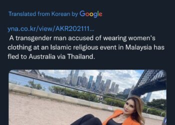 TANGKAP layar Twitter yang memaparkan Nur Sajat dalam portal berita Korea Selatan.
