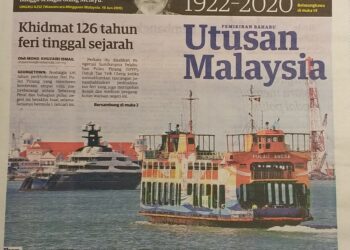 KERATAN akhbar Utusan Malaysia hari ini.