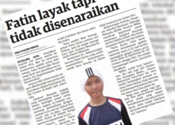 KERATAN akhbar Utusan Malaysia hari ini.