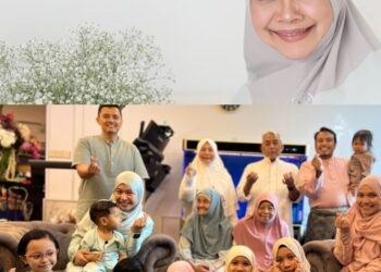 Muhaya dan suami, Azmi bersama anak dan cucu mereka.