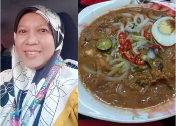 Nurul Huda Mohamed Isa dengan menu laksa Utara.