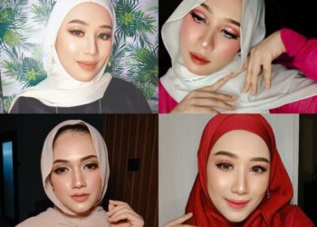 Tema solekan oleh jurusolek Ayna Ahmad ini memang cantik.