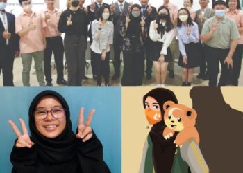 Nur Afini bergambar kenangan pada Majlis Anugerah Biasiswa Nippon Designers School Malaysia College (NDS) baru-baru ini. Wan Ahmad Fayhsal (tengah) hadir merasmikan majlis.