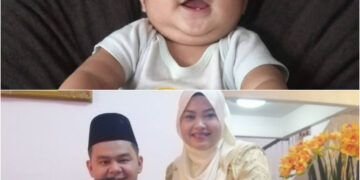 Norazuani bergambar bersama keluarga sewaktu sambutan Aidilfitri lalu.