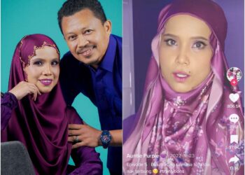 Noor Suhaili bersama suami, Uncle Purple yang sentiasa memberikan sokongan.