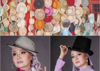 Pelbagai saiz dan gaya topi untuk wanita berhijab.