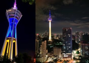 Menara Kuala Lumpur (kanan) dan Menara Alor Star.