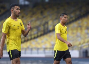 SAFIQ Rahim bersedia beri aksi terbaik untuk skuad Harimau Malaya.- IHSAN FAM/NASIRRUDDIN YAZID.