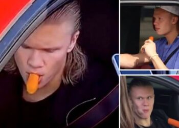 ERLING Haaland tidak lekang dengan lobak merah.