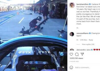 LEWIS Hamilton dihantui rasa bersalah kerana tidak sengaja terlanggar krew Mercedes di hentian pit.