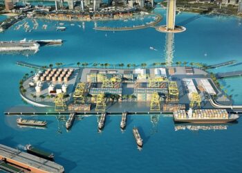 IMEJ gambaran bentuk pelabuhan baharu Melaka dan terminal pelayaran antarabangsa di Pulau Melaka. - IHSAN KERAJAAN NEGERI MELAKA