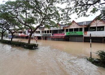 KEADAAN banjir di Bandar Kota Tinggi semakin buruk akibat limpahan Sungai Johor susulan berlakunya fenomena air pasang.