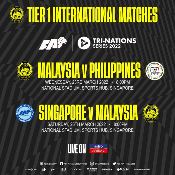 Jadual perlawanan persahabatan malaysia 2021