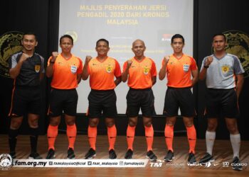 JERSI baharu yang akan dipakai pengadil Liga M apabila saingan bersambung, Jumaat ini.  - IHSAN FAM