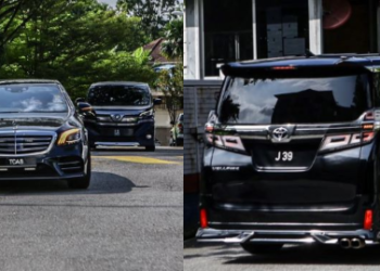 KENDERAAN membawa Ahmad Samsuri , Mohd. Redzuan menuju kediaman Muhyididn Yassin.