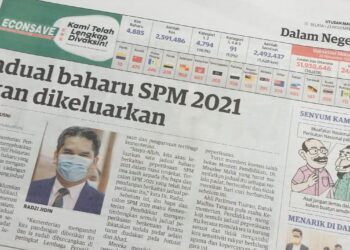 KERATAN akhbar Utusan Malaysia Selasa lalu.