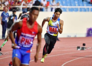 MUHAMMAD Azeem Fahmimenjadi pelari terakhir membarisi kuartet 4x100m negara si Sukan Asia Hangzhou.