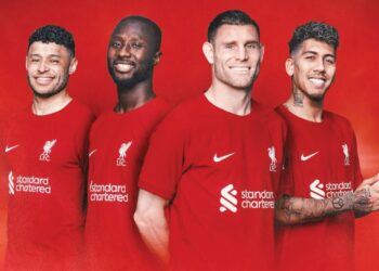 (Dari kiri)  Alex Oxlade-Chamberlain, Naby Keita, James Milner dan Roberto Firmino akan meninggalkan Liverpool hujung musim ini.
