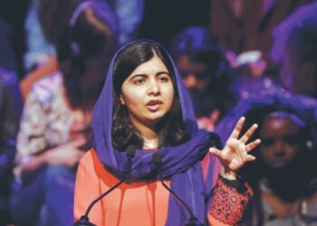 :MALALA berucap mengenai memperkasa pendidikan untuk golongan wanita di Sao Paulo, Brazil pada JUlai 2018. - AFP