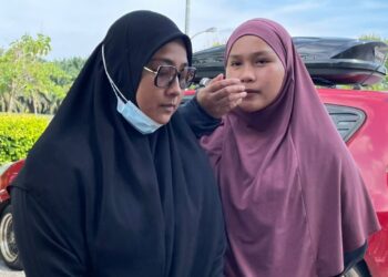 MUNIRAH Ezuddin (kanan) ketika ditemui di Unit Forensik Hospital Jasin, Melaka. – FOTO/DIYANATUL ATIQAH ZAKARYA
