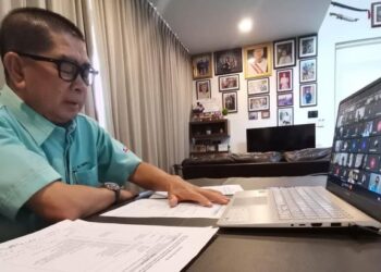 Maximus Ongkili mempengerusikan mesyuarat maya bersama BHESS, SLS dan IDS di Kota Kinabalu semalam