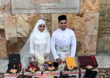 AHMAD Muaz Fisoldi dan Errina Nasha Eirwan selamat diijab kabul hari ini.