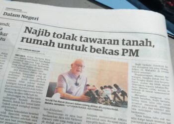 KERATAN akhbar Utusan Malaysia semalam.