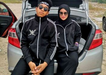 GAMBAR kenangan Malia Mira Ramlan bersama Allahyarham Ahmad Danish Hakeem Hanafiah.