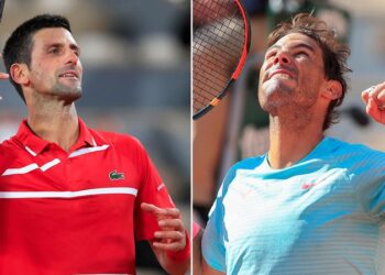 NOVAK Djokovic (kiri) dan Rafael Nadal.