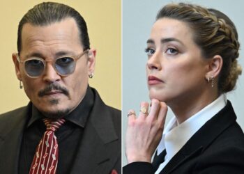 JOHNNY Depp dan bekas isterinya, Amber Heard. - AGENSI