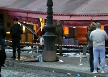 LOKASI letupan kafe di St. Petersburg, Russia. - AGENSI