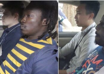 WARGA Nigeria Awolola Oladayo Opeyemi (kiri) dan Awolola Gbolahan Ayobami (kanan) dihukum penjara di Singapura. - AGENSI