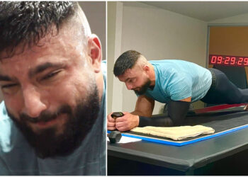 DANIEL Scali melakukan aksi tersebut di Adelaide. - AGENSI