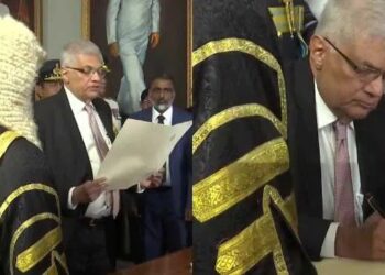RANIL Wickremesinghe mengangkat sumpah sebagai Presiden Sri Lanka. - ANI