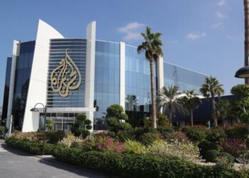 GAMBAR ibu pejabat Al Jazeera di Doha, Qatar. - AFP