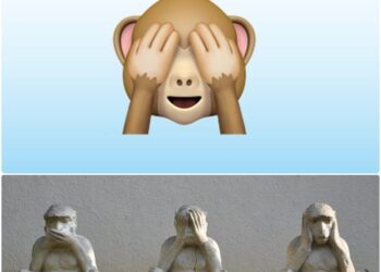 EMOJI itu berasal dari kewujudan Three Wise Monkey iaitu peribahasa Jepun yang dilambangkan dengan tiga ekor monyet yang menutup mata, telinga dan mulut. - AGENSI