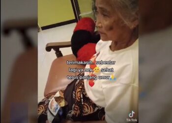 TANGKAP layar seorang nenek yang dimaksudkan dalam Tiktok.