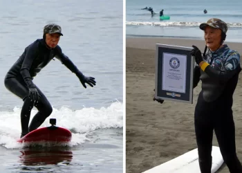 SEIICHI Sano dinobat peluncur air tertua dunia. -AGENSI