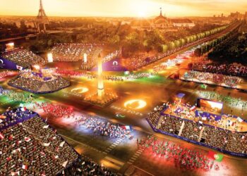 LAKARAN ilustrasi yang dikeluarkan oleh penganjur Paris 2024 mengenai upacara pembukaan Sukan Paralimpik Paris yang dijadual berlangsung pada 28 Ogos, 2024. – AFP