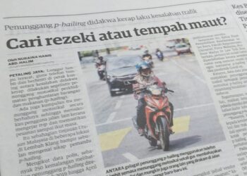 KERATAN akhbar Utusan Malaysia.