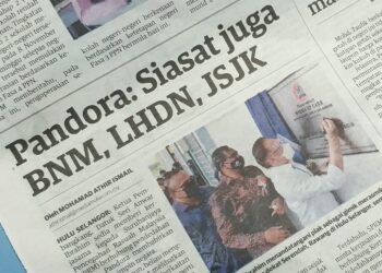 KERATAN akhbar Utusan Malaysia hari ini.