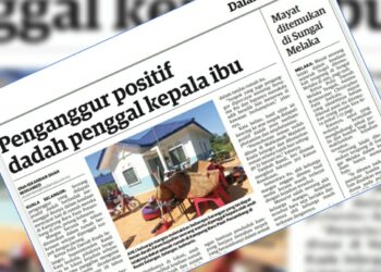 KERATAN laporan Utusan Malaysia hari ini.