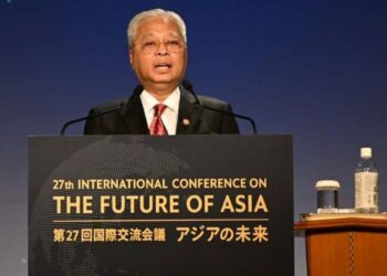 ISMAIL Sabri Yaakob berucap pada Persidangan Antarabangsa Ke-27 Mengenai Masa Depan Asia di Tokyo hari ini.