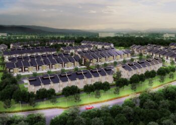 LAKARAN artis projek perumahan Pristine 3 di Bandar Enstek yang bakal dibangunkan oleh TH Properties.