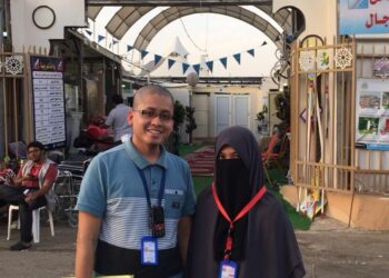 MUHAMMAD Syaharuddin Shahari, 36, dan isterinya, Nur Salimah Md Hasim, 35, bersyukur kerana terpilih untuk menunaikan ibadat haji pada musim ini ketika kerajaan Arab Saudi masih mengenakan syarat ketat ekoran pandemik Covid-19.